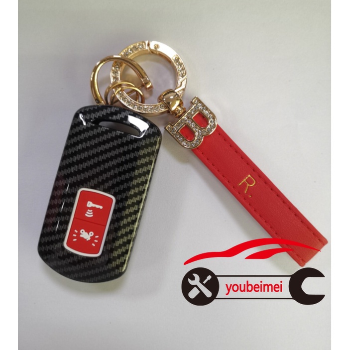 Case Remote Kunci Mobil Honda Airblade 150 Klik 150 Bahan Karbon Fiber Dengan Gantungan Kunci