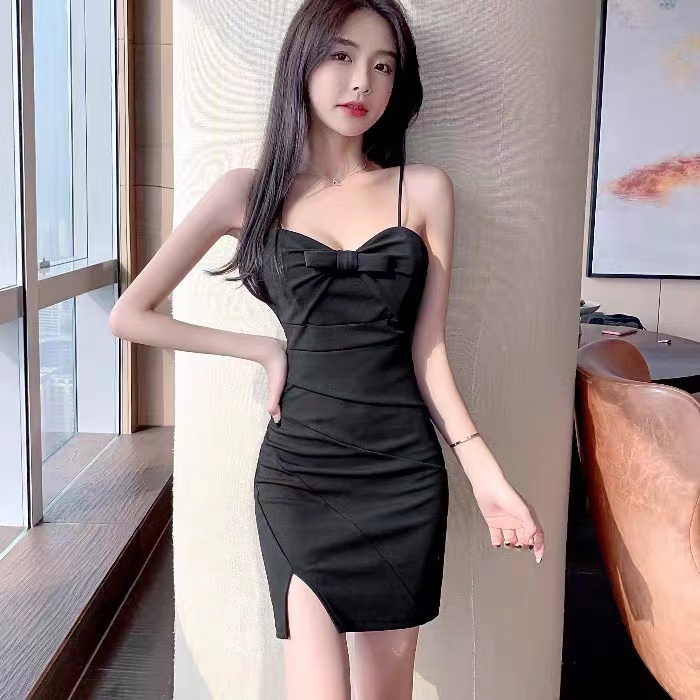 Bodycon Mini Dress Fashion Summer Korean Style Tanpa Lengan  1420 (S-XL)