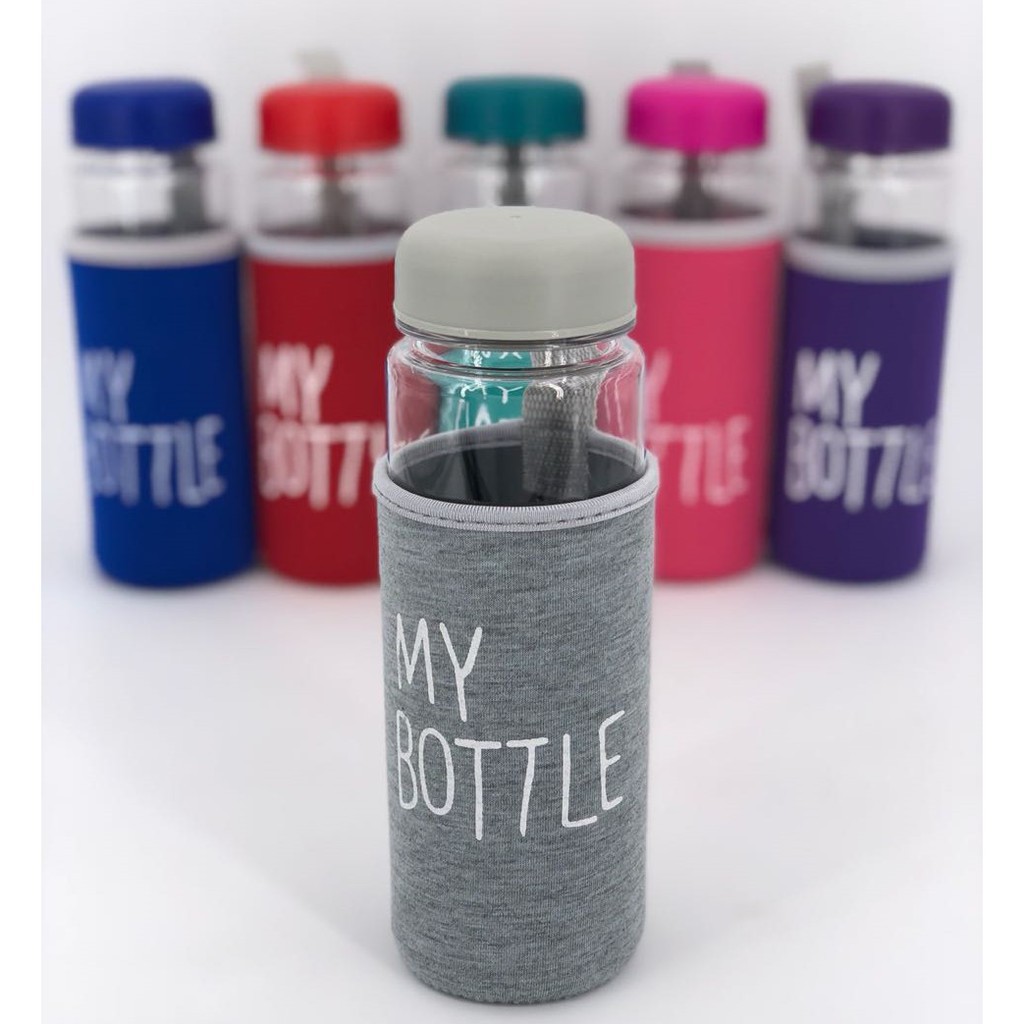 POKY - My Bottle Bening 12 Warna Ada Logo BPA Free Anti Pecah botol