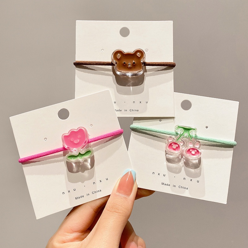 2022 Ikat Rambut Tali Elastis Pendan Buah Ceriberuang Gaya Korea Untuk Wanita