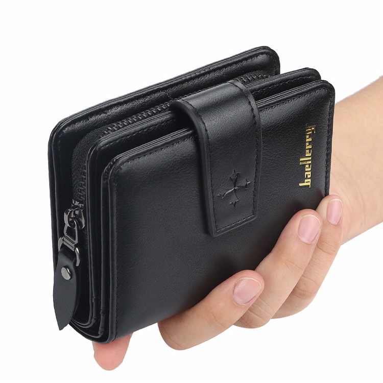 Dompet Pendek Lipat Dompet Kulit Tebal Pria Baellery D9155