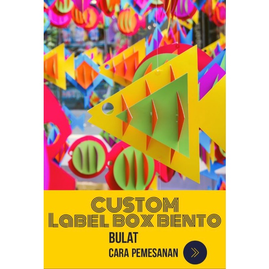 Custom Sticker  Label Box Bento Bulat