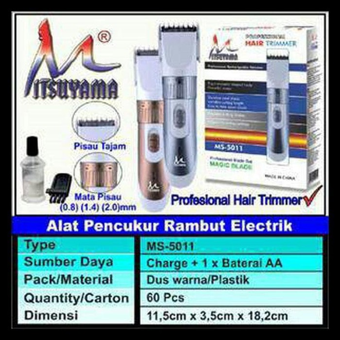 Mitsuyama ms 5011 Hair Trimmer Clipper Alat mesin potong Cukur Rambut