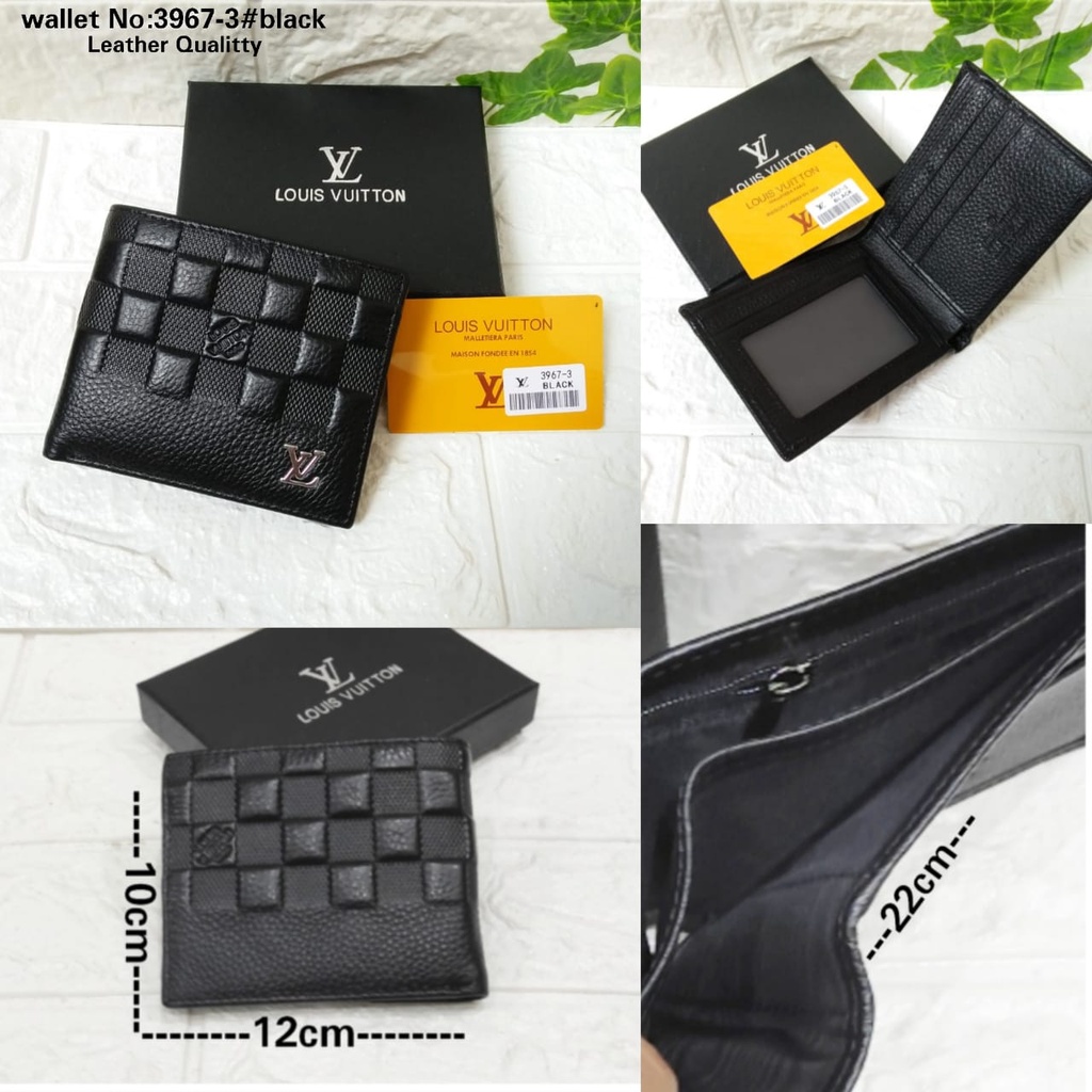 Dompet Pendek Pria Import Super Premium Dompet Lipat Pria Emboss Kulit Sapi Wallet Branded Leather Q