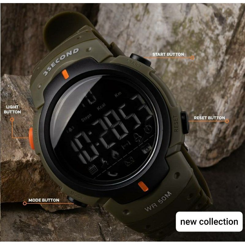 jam tangan pria 3second original