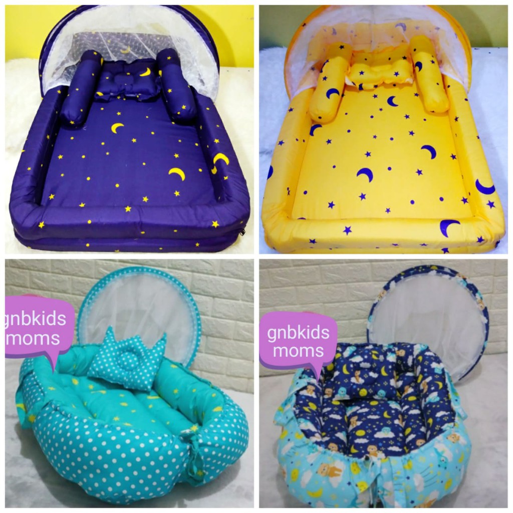 Paket Kasur Bayi Kolam Kelambu Set Baru Lahir | Perlengkapan Tidur Anak | Shopee Indonesia