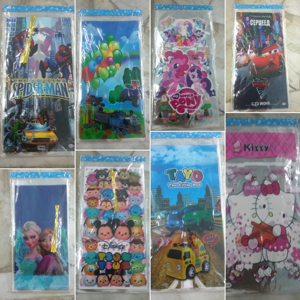 

cherryparty plastik bingkisan snack/GOODIEBAG/KANTONG SNACK/HAMPERS ULANG TAHUN SMALL 18X35cm