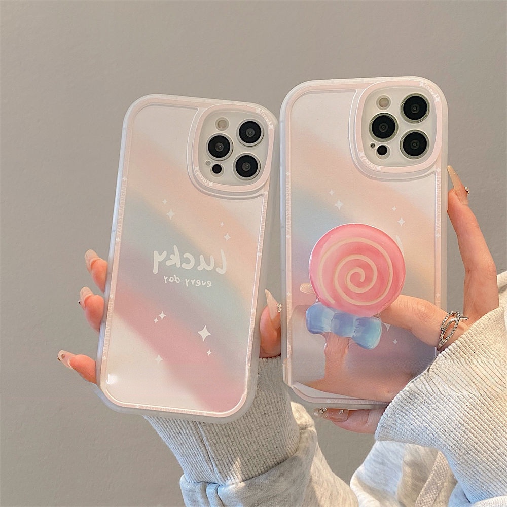 Case Holder Lollipop Pelangi Untuk iPhone 12 13 11 Pro Max X Xs Max Xr erjfhy