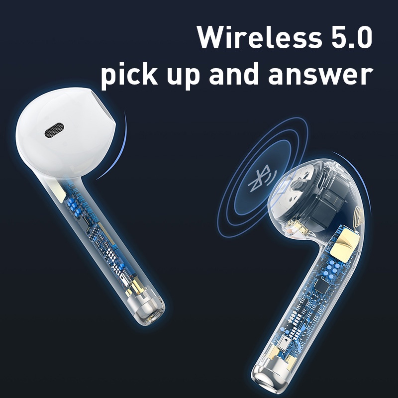 TWS I12 Bluetooth 5.0 Earphone Kualitas suara stereo Wireless Headset Kontrol Sentuh With Mic