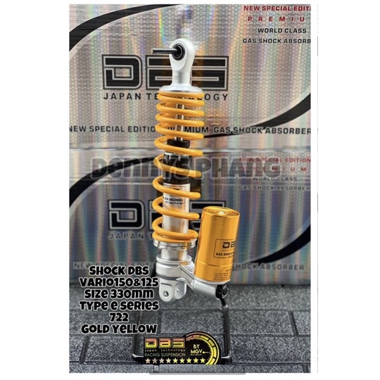 Shock DBS Tabung Bawah Matic Singel Shockbreaker DBS 722 E Series 330mm Vario 125 150 Mio X Raider Click 125 150 FOURSIX_46