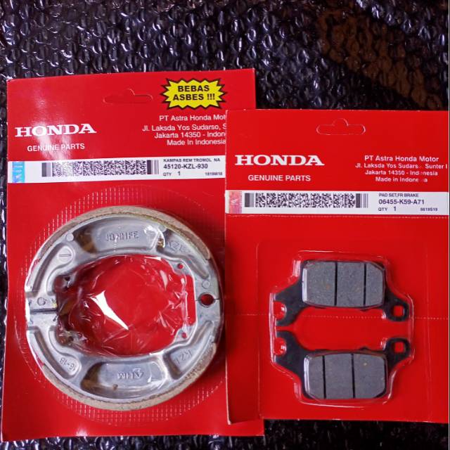 Kampas rem depan Belakang Honda Vario 125-150 LED ori