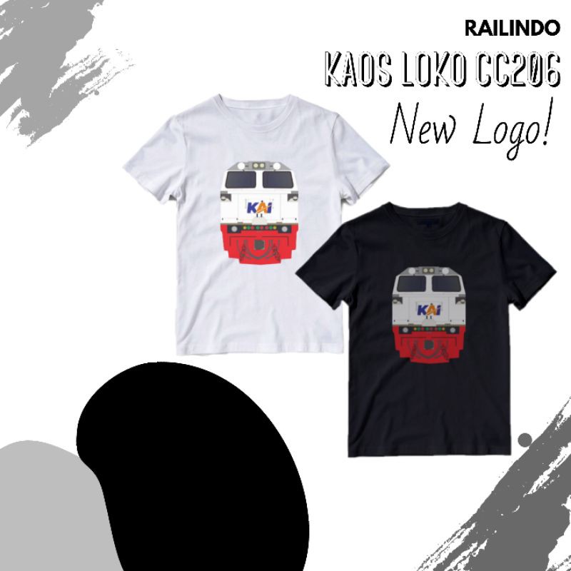 Railindo - Kaos Dewasa Lokomotif Kereta Api CC 206