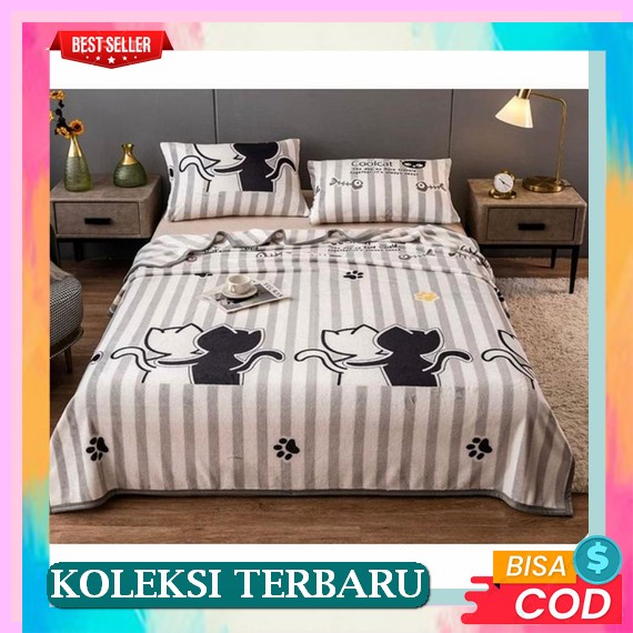 Selimut Tebal Karakter Dewasa Polos Bulu C1X5 Halus Motif Merak Termurah Terlaris Strawberry Pink Se