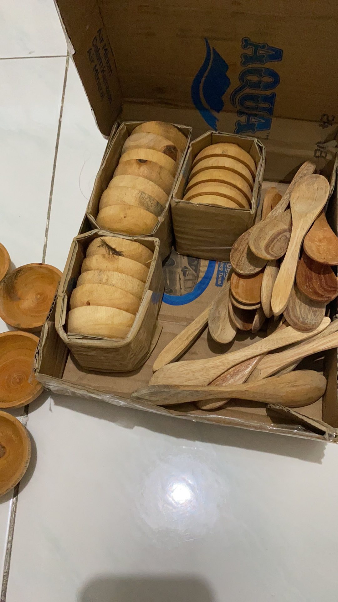 Paket 20 Pcs Mangkok Sambel Kayu Mahoni 6 Cm