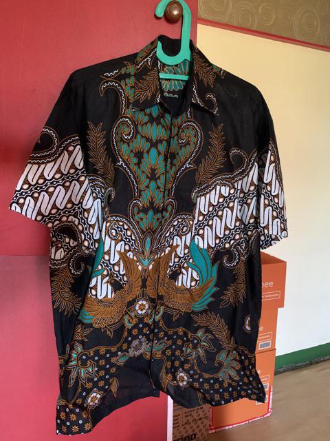 Kemeja Batik Pria Lengan Pendek Size M L Xl Xxl Bswart Batik Hrb026 Kenongo Hem Panjang Padi