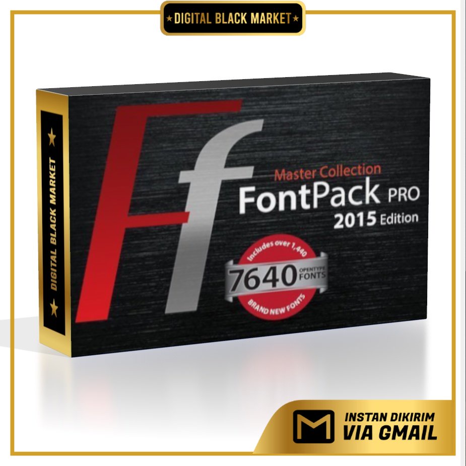 InkyDeals - FontPack Pro Master Collection 7.640 Fonts with a Commercial License Bonus Mac and PC