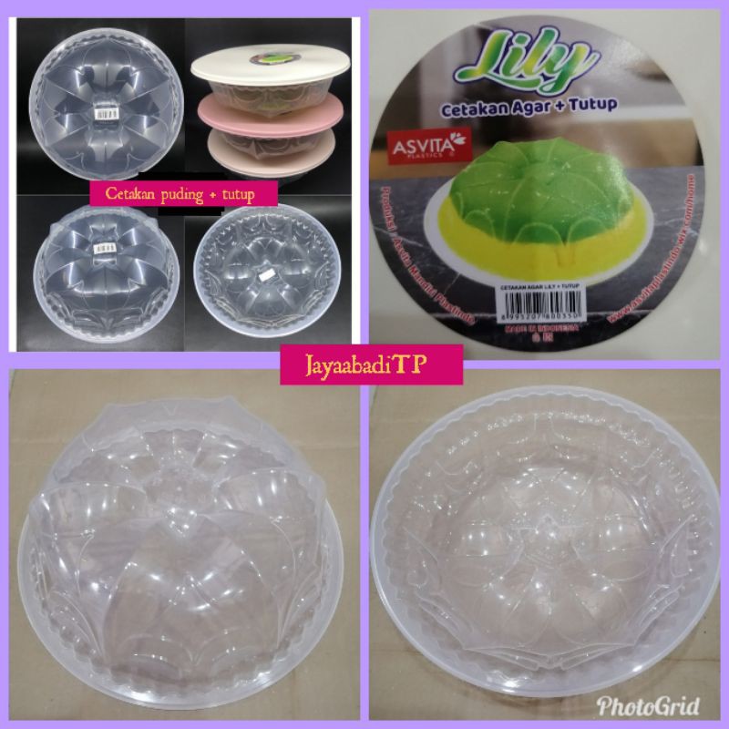 Cetakan Puding Lily + Tutup /Cetakan Agar