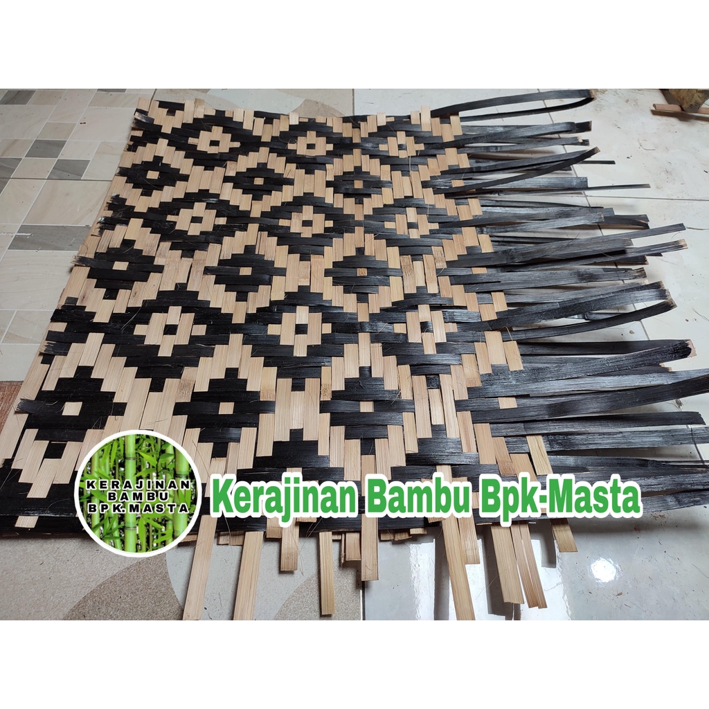 Kerajinan Anyaman Bambu Bilik Dekorasi Rumah Warna Hitam Harga Permeter