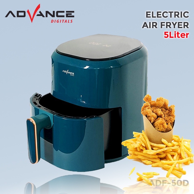 【Garansi 1 Tahun】Advance Air Fryer ADF-50D Kapasitas 5 Liter 600W Kontrol Suhu Digitals Minyak Anti Lengket Penggorengan Tanpa Minyak