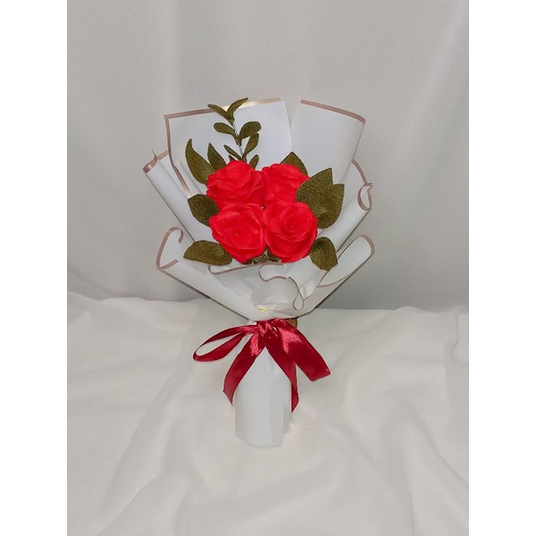 Buket Wisuda | Buket Flanel Mawar | Buket Mawar Murah