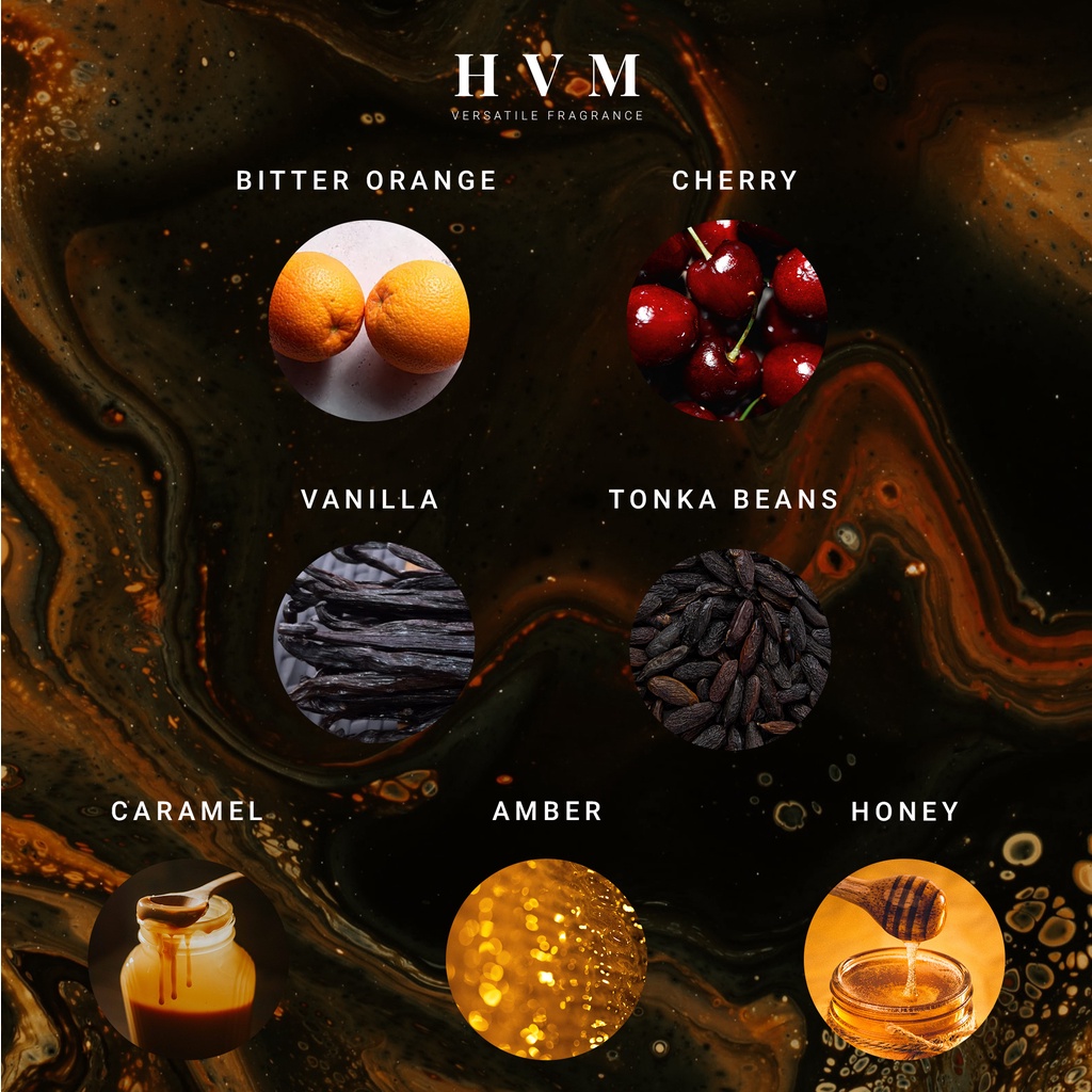 Parfum Unisex HVM Gourmand Vibes Extrait de Parfum Parfum Tahan Lama Parfum Pria Parfum Wanita
