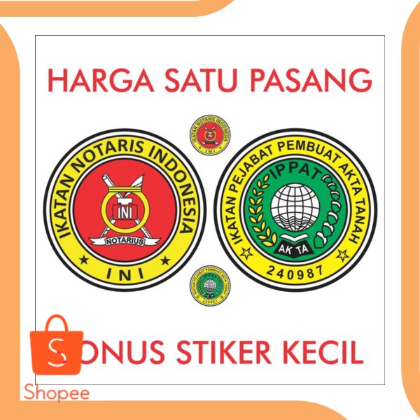 

Stiker Notaris Dan PPAT Untuk BesarXL Ukurannya Sticker INI IPPAT perk