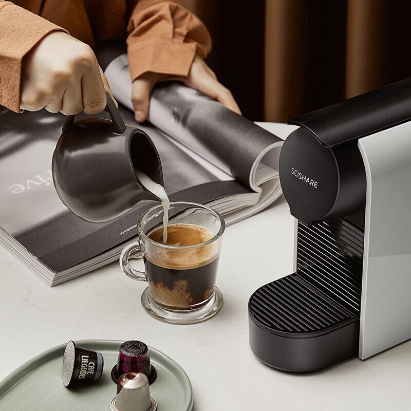 SCISHARE Mesin Kopi Mini Otomatis Coffee Powder Maker 20 Bar