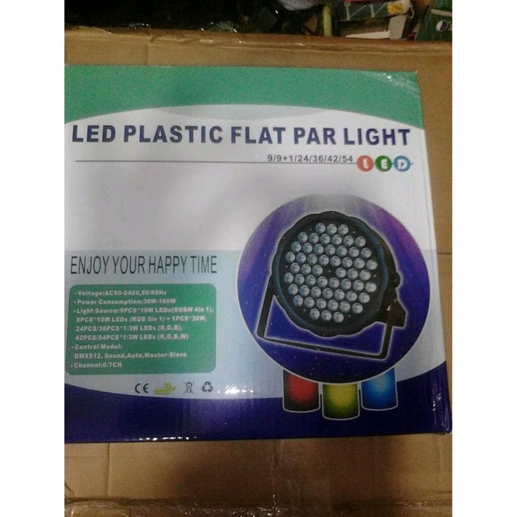 LED par light 54W RGBW Lampu sorot warna warni 54 bohlam lampu disko lampu sorot panggung