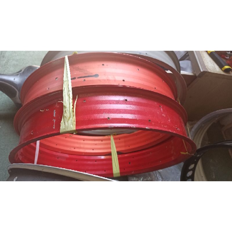 velg fatbike 26 10 cm 8 cm lubang hitam polish merah lubang 36 fatman grind ban luar dan dalam 26*4.