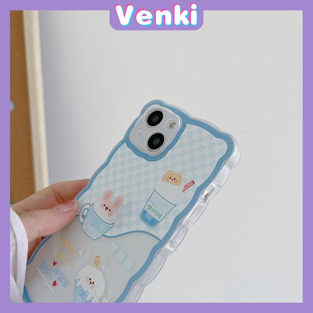 iPhone Case Silicone Soft Case Clear Case Wave Airbag Shockproof Camera Cover Protection Cartoon Cute Compatible For iPhone 11 iPhone 13 Pro Max iPhone 12 Pro Max iPhone 7 Plus xr