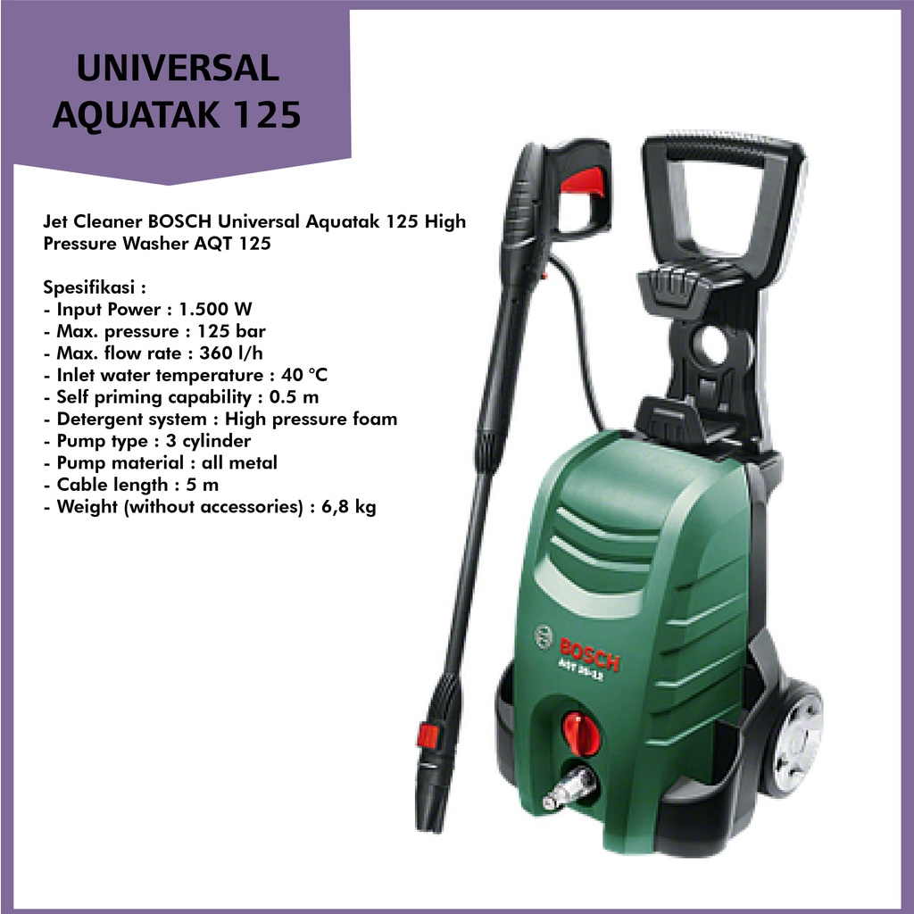 High Pressure Washer UniversalAquatak 125 | BOSCH | Bosch Universal AQUATAK 125 | Bosch UniversalAqu