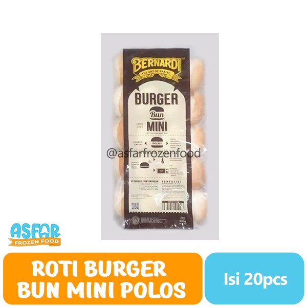 

Roti Burger Bun Mini Polos - Isi 20 Pcs