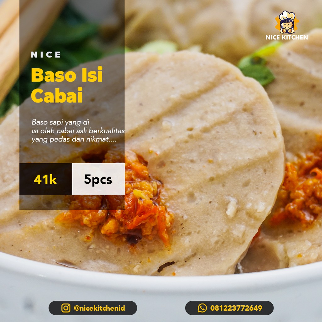 

NICE | Bakso Daging Sapi | Isi Cabai