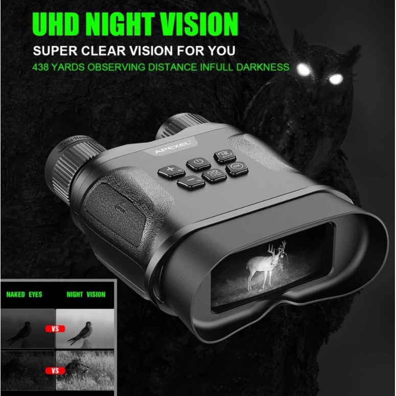 Teropong Binocular Malam Teropong Berburu Malam Dengan Night Vision Binocular Video Recorder 1080P - APL-NV01