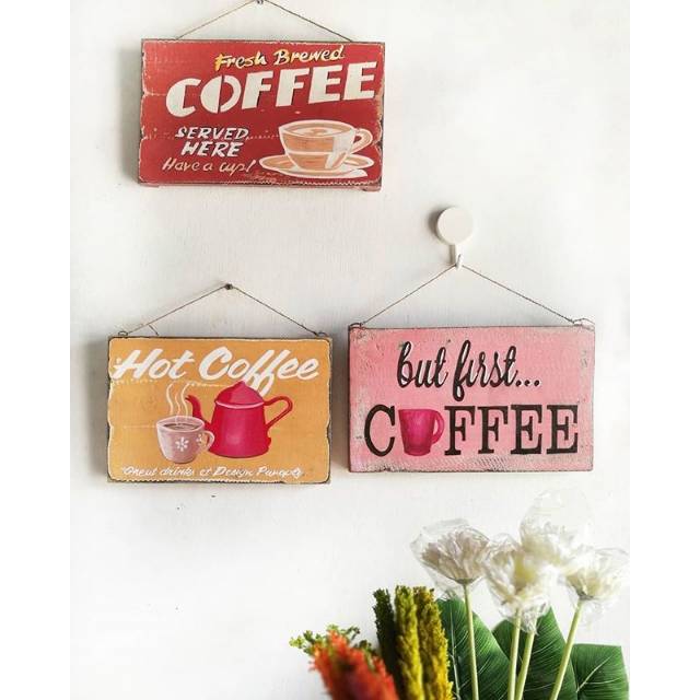 poster kayu coffee / lukisan handmade / kayu lukis