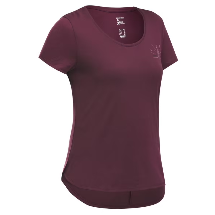 QUECHUA NH500 Kaos Olahraga Wanita T-Shirt Hiking Lembut