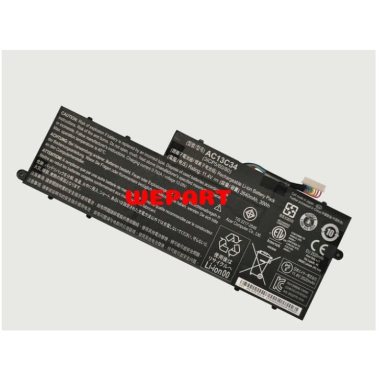 Baterai laptop Acer Aspire V5-132  V5-132 V5-122P E3 E3-111 AC13C34  Original Ori