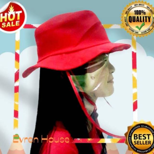 Topi face Shield / topi anti korona fashion untuk dewasa dan anak