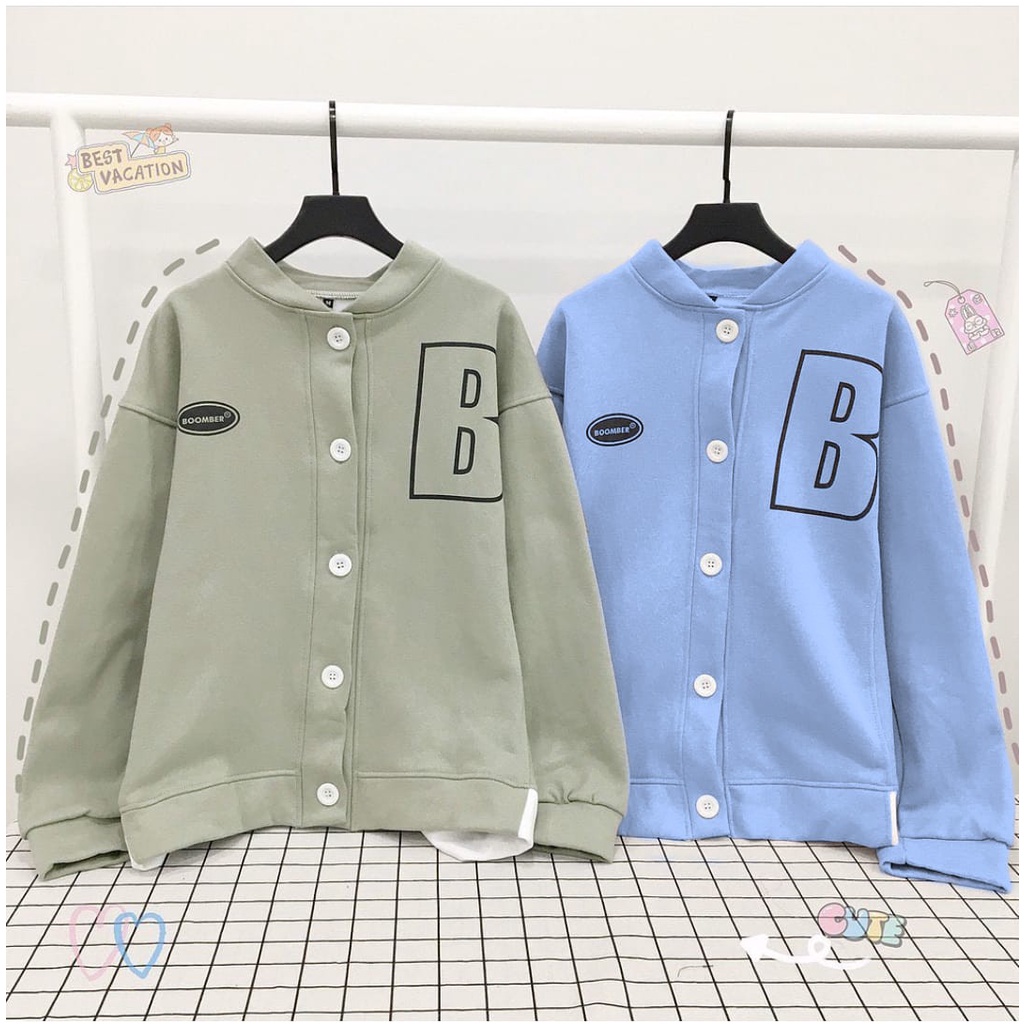 BOMBER B JAKET OVERSIZE | JAKET WANITA OVERSIZE | JAKET BASEBALL WANITA