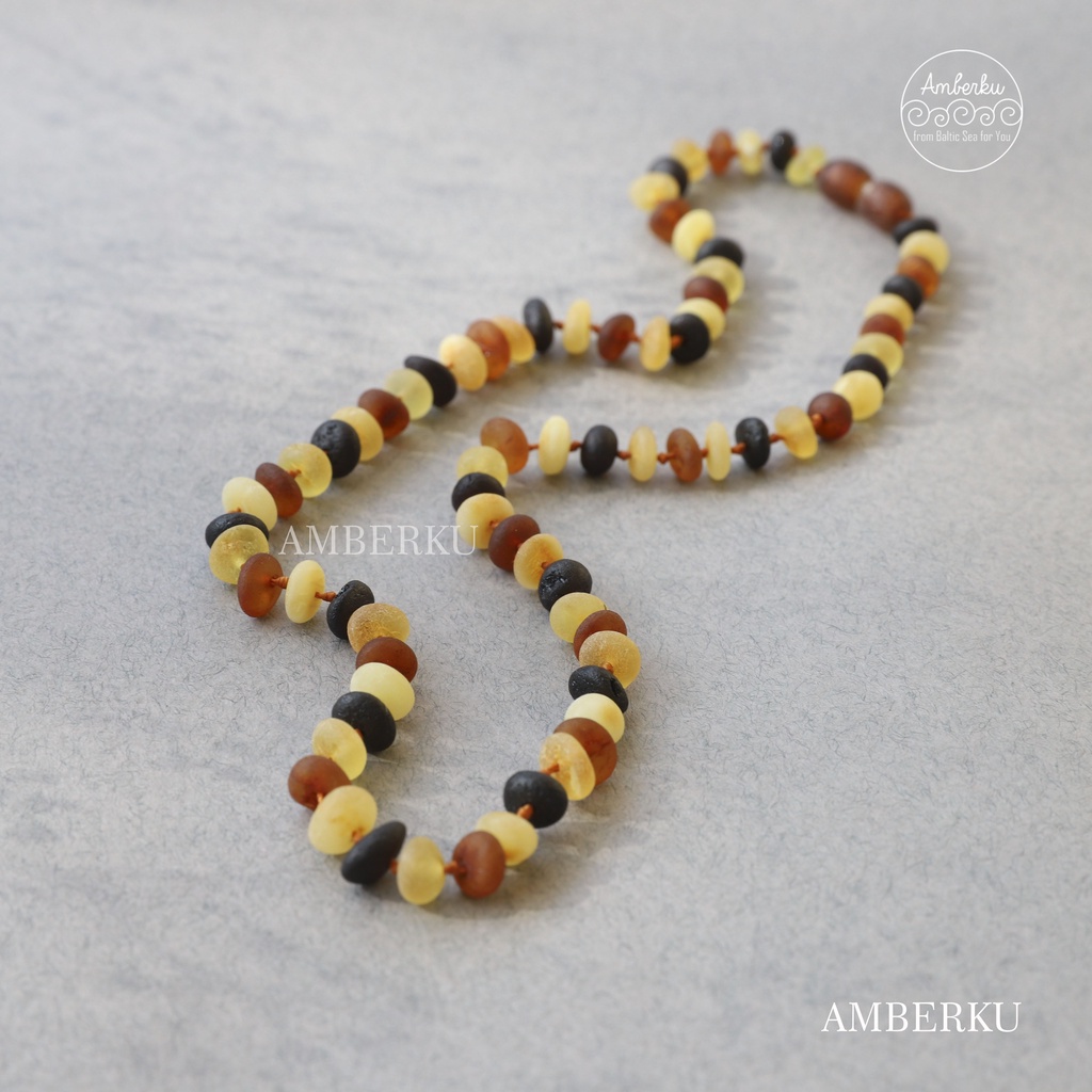 AMBERKU Kalung Amber Dewasa Raw Multicolor KD5F