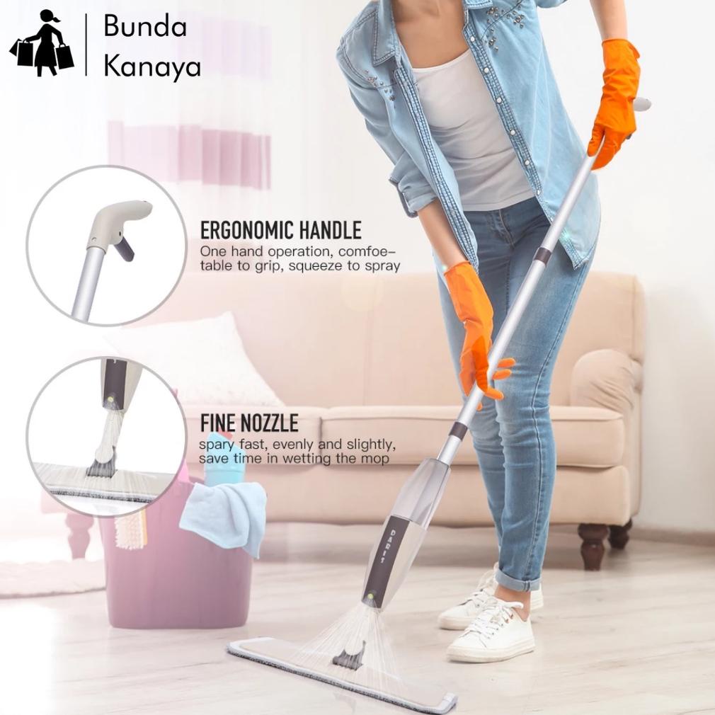 BUNDA KANAYA ALAT PEL LANTAI SPRAY MOP PRAKTIS OTOMATIS WATER SPRAYMOP TERLARISS...,,,,,