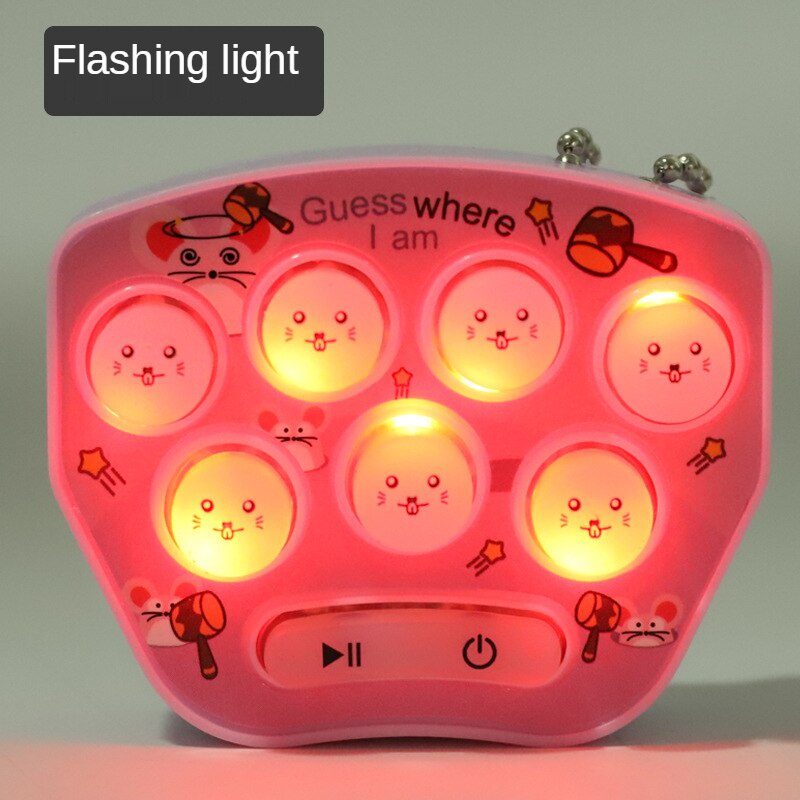Gantungan Kunci Bentuk Hamster Mini Dengan Lampu Led Untuk Anak / Dewasa