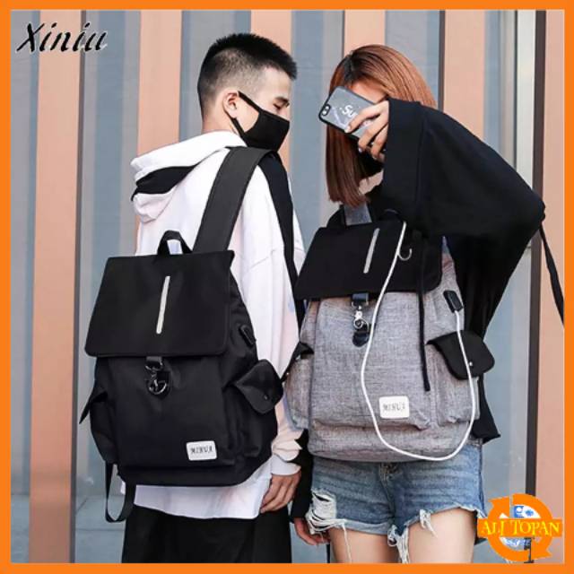 Tas Laptop Sekolah Kampus Traveling Ransel Korean Smart