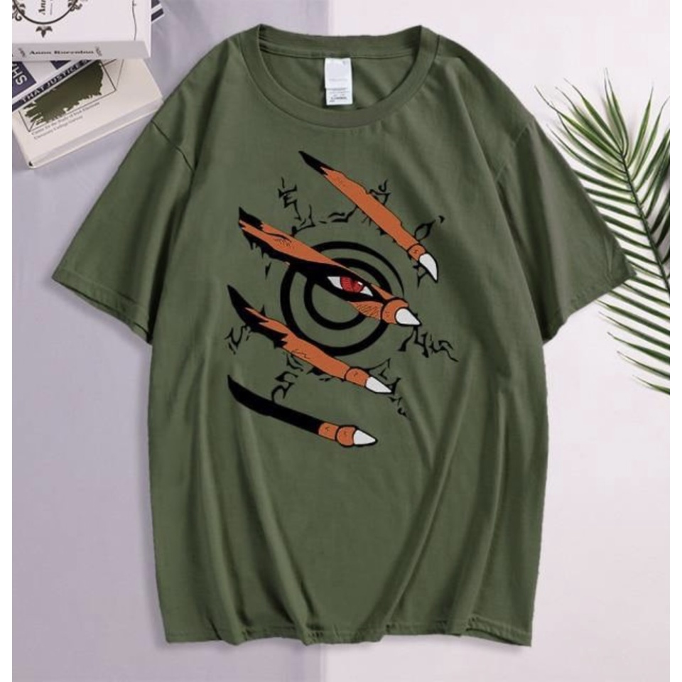 BRIGO Kaos Oversize Naruto kurama II Kaos Jumbo Size Pria &amp; Wanita II Kaos Oversize Print DTF