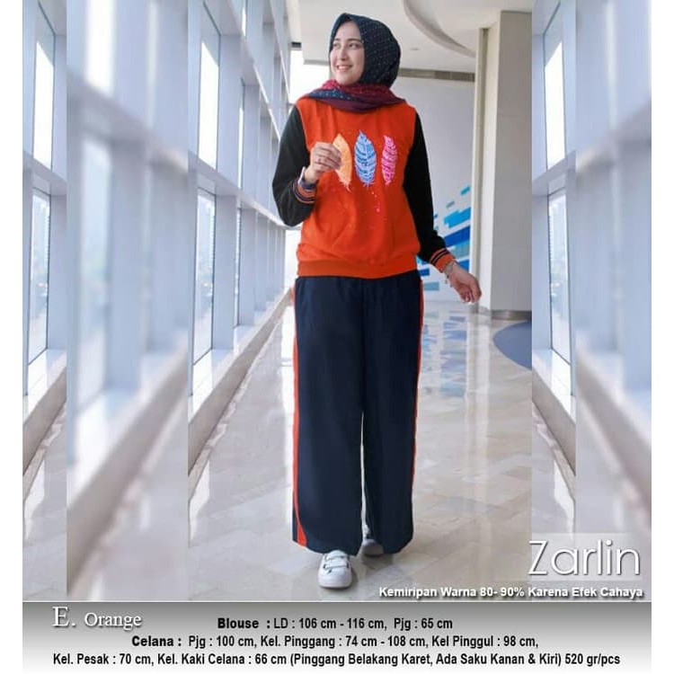 NEW MT 123784 GAMIS WANITA ZARLIN ORANGE