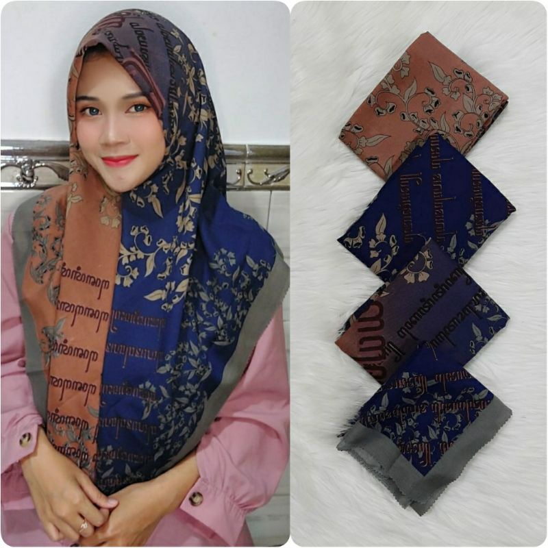 hijab voal motif arab, jawa, korea