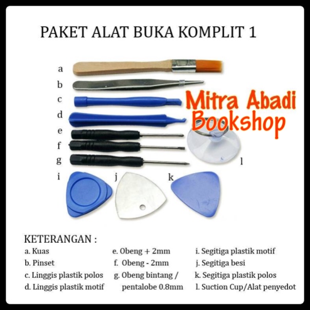 Paket Alat Buka Komplit/Lengkap 1