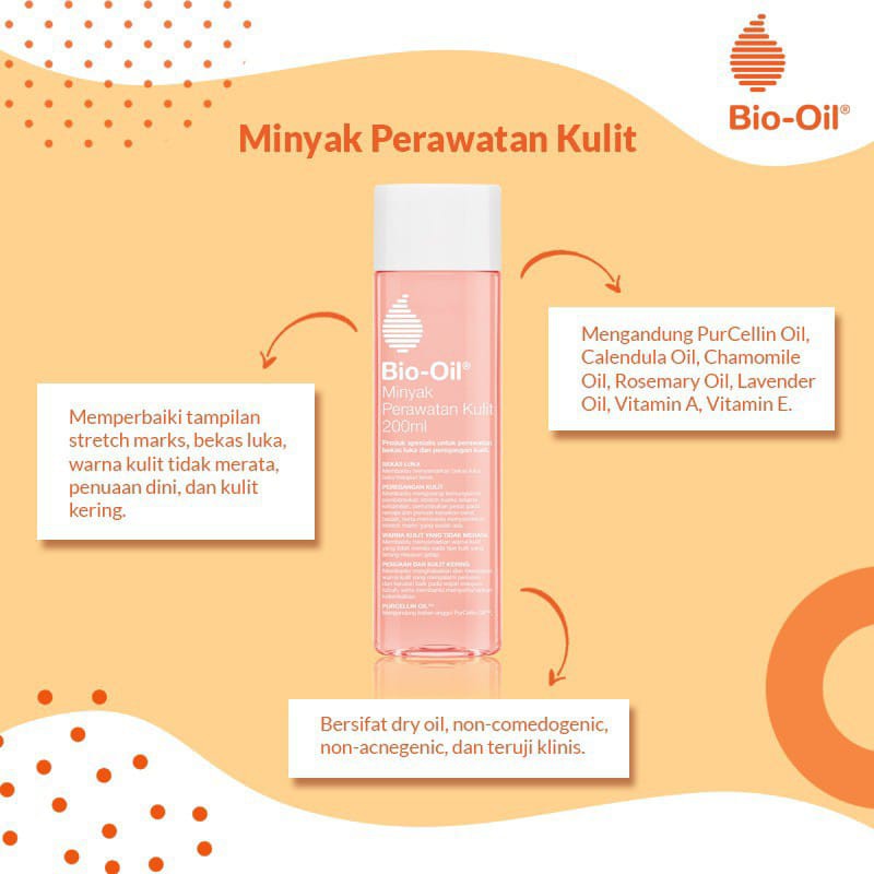 BIO OIL SKINCARE 200ML / PERAWATAN KULIT BAYI DAN IBU HAMIL  (STRECH MARKS)