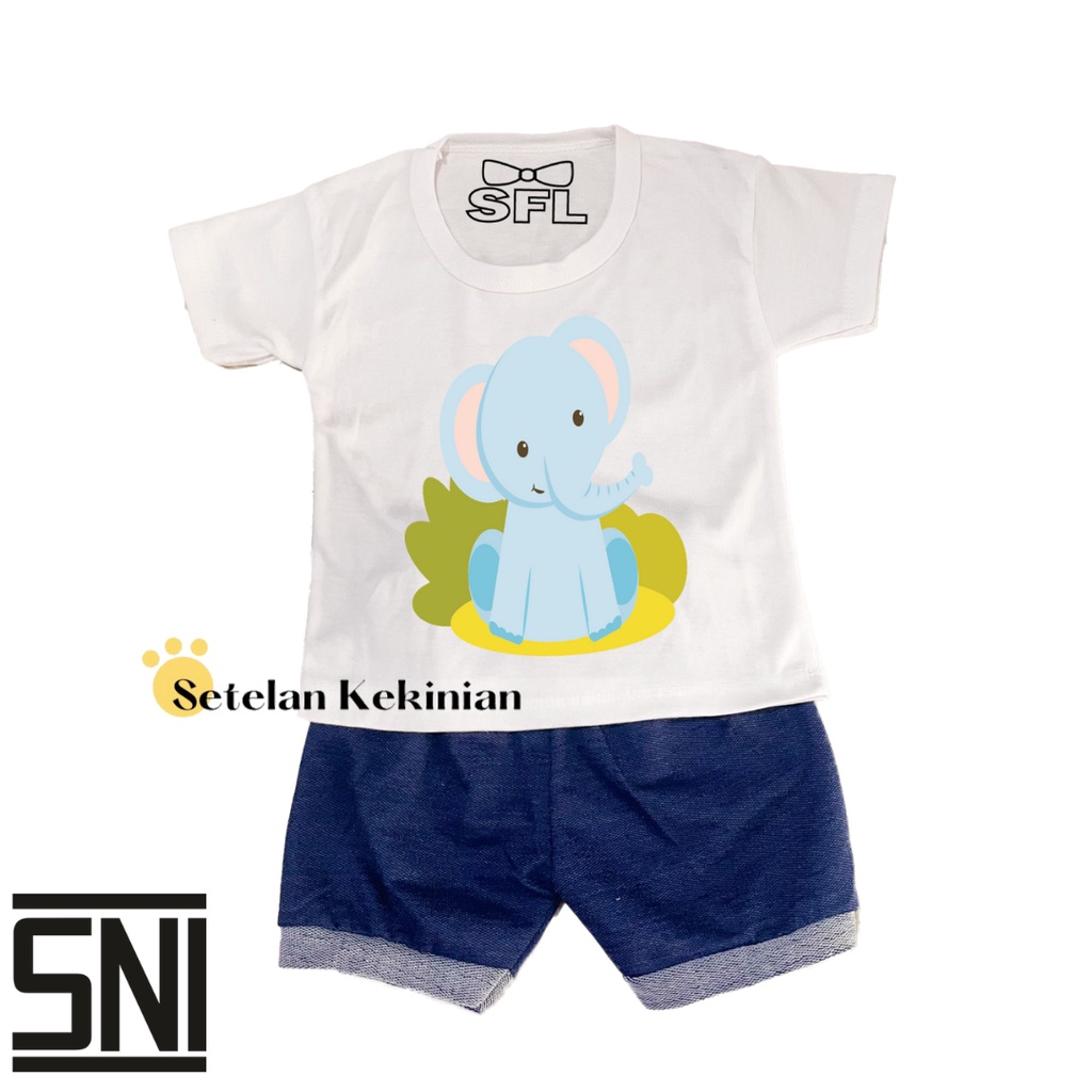 [DAUN] Set Baby Boy Animal Lucu 0-12bulan Keren Setelan Bayi Anak Laki Laki Murah Kekinian Hype Terbaru