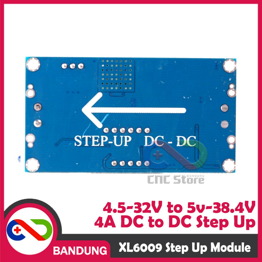 MODULE STEP UP STEP-UP XL6009 ADJUSTABLE DC TO DC BOOST CONVERTER 4A VOLTMETER